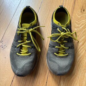 Nike Flyknit Trainer Cargo Khaki Bright Citron Size 7W, 5.5M